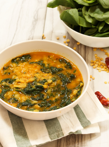 Spoonforkplate - Palak Dal (Spinach Lentils) - Health Food